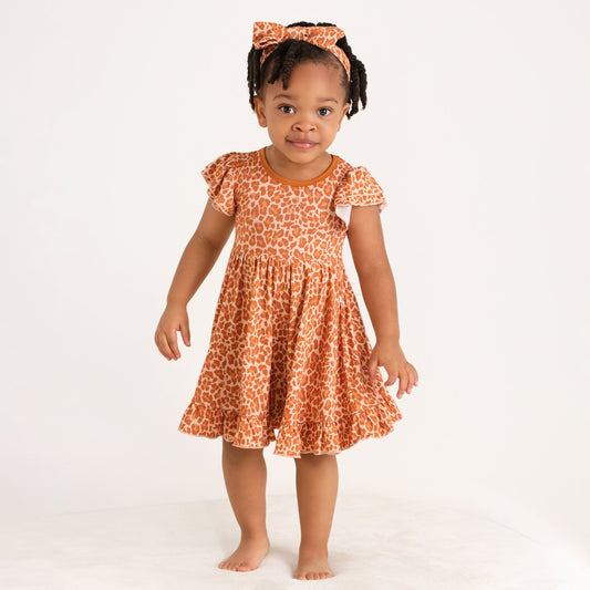 Wild One Short Sleeve Big Kid Twirl Dress - Jammie Session