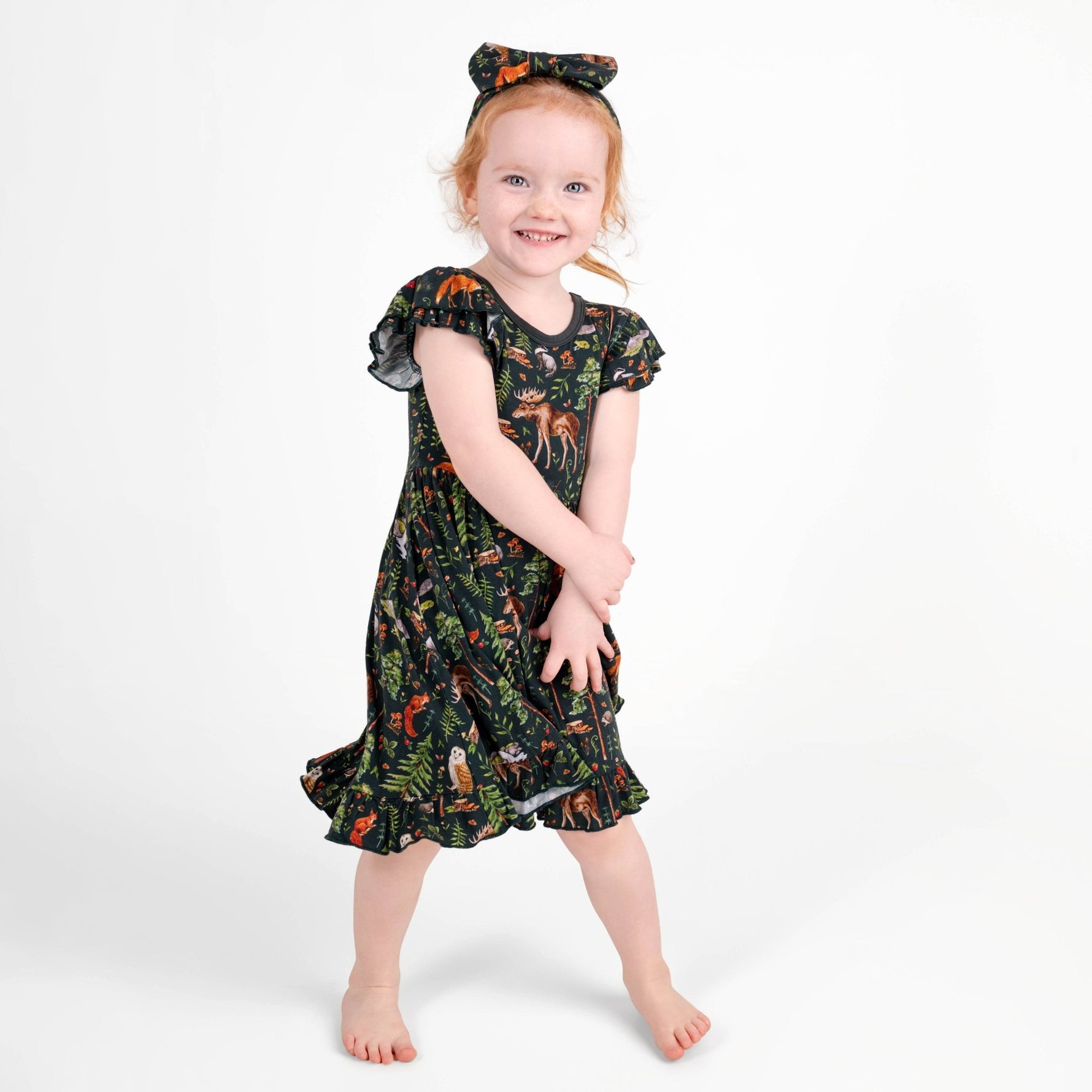 Wood You Be My Friend Big Kid Twirl Dress - Jammie Session