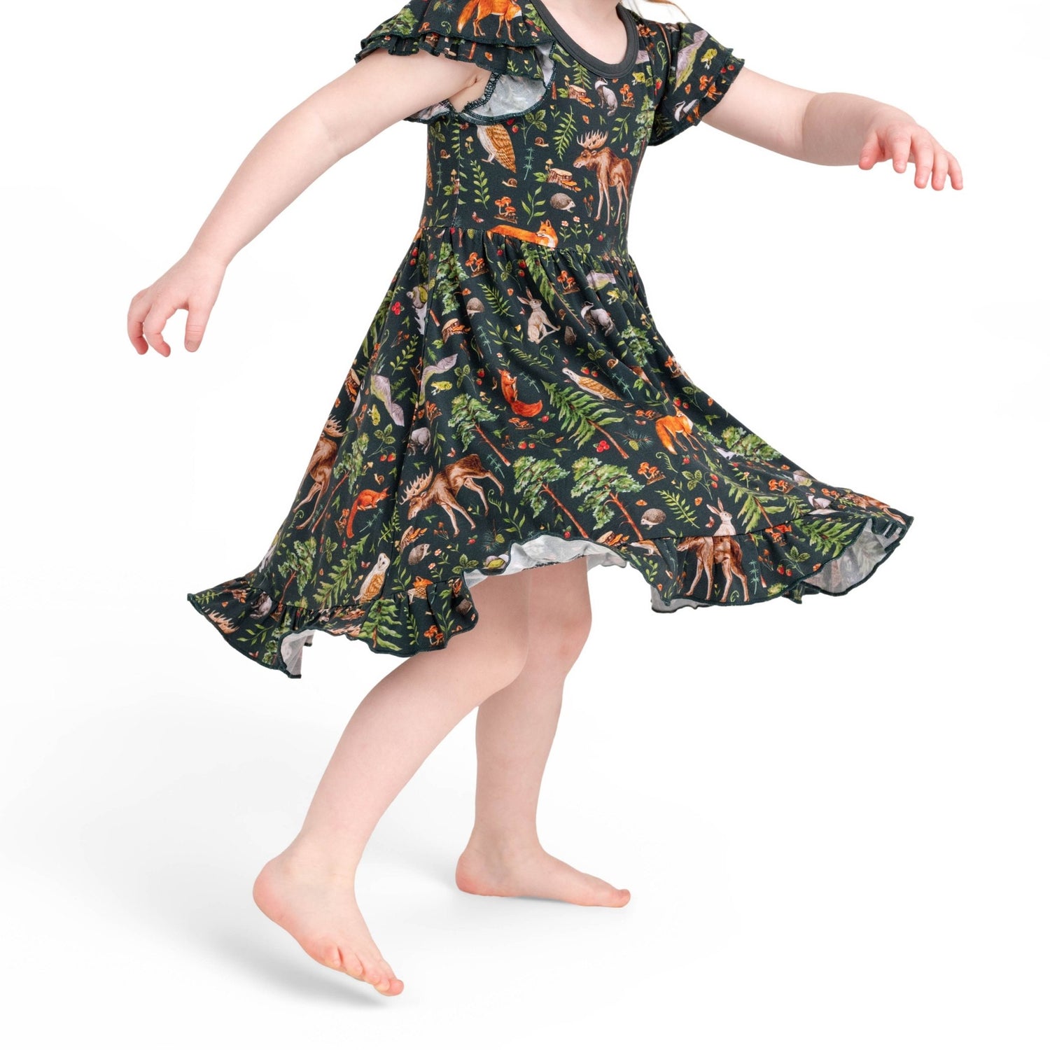 Wood You Be My Friend Big Kid Twirl Dress - Jammie Session