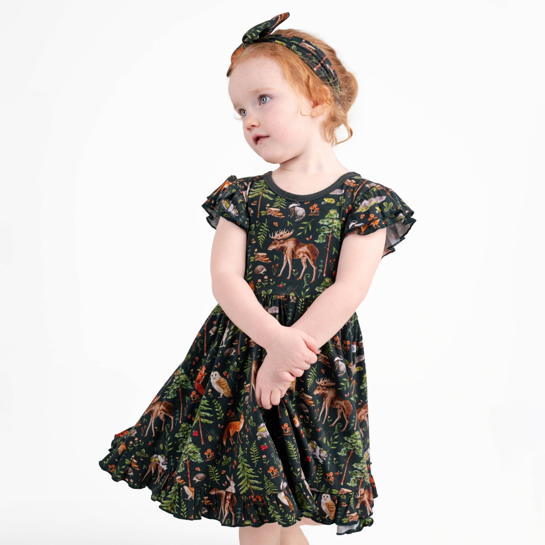 Wood You Be My Friend Big Kid Twirl Dress - Jammie Session