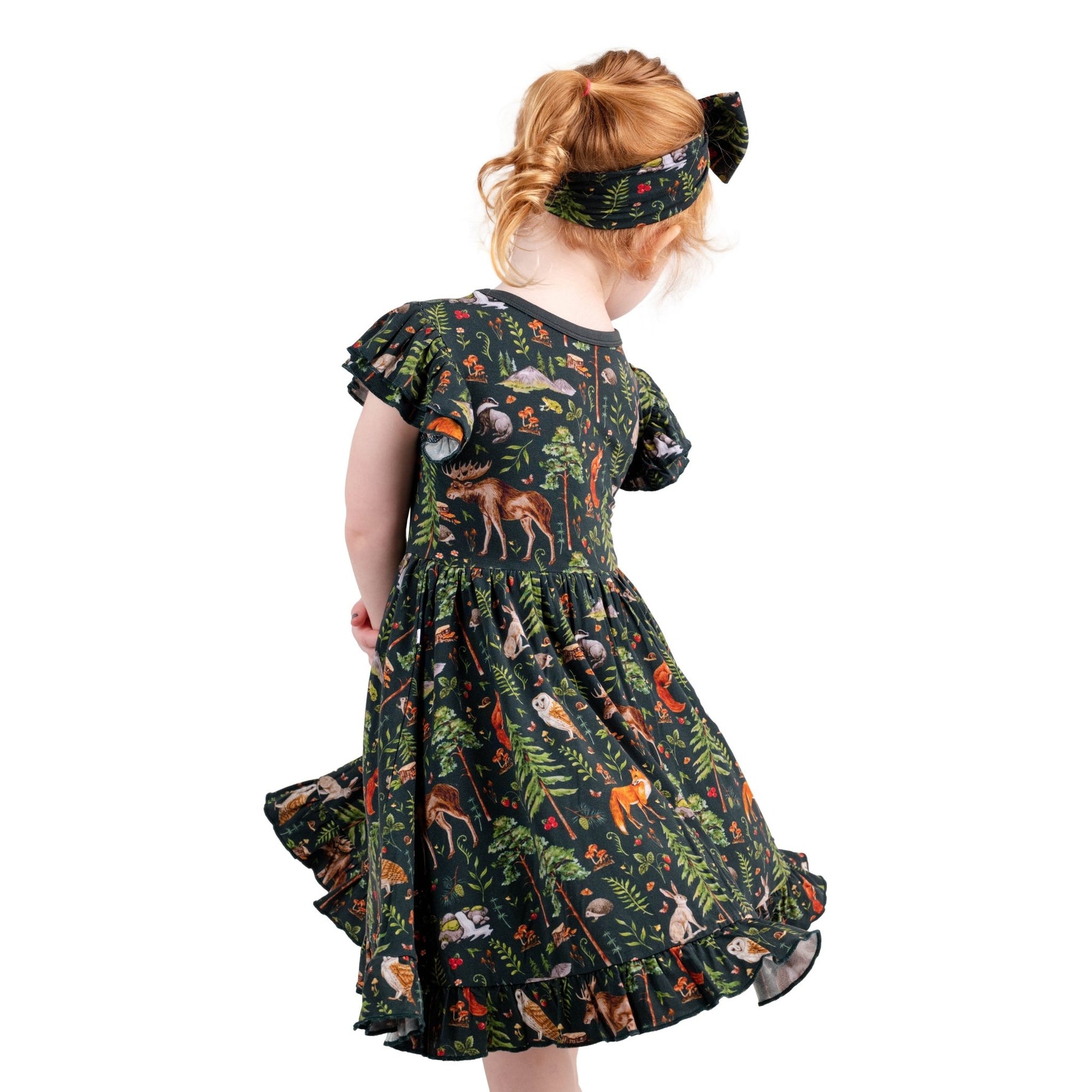 Wood You Be My Friend Big Kid Twirl Dress - Jammie Session