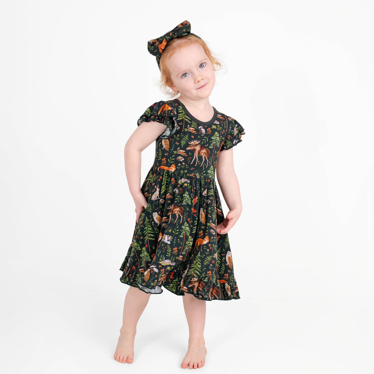 Wood You Be My Friend Big Kid Twirl Dress - Jammie Session