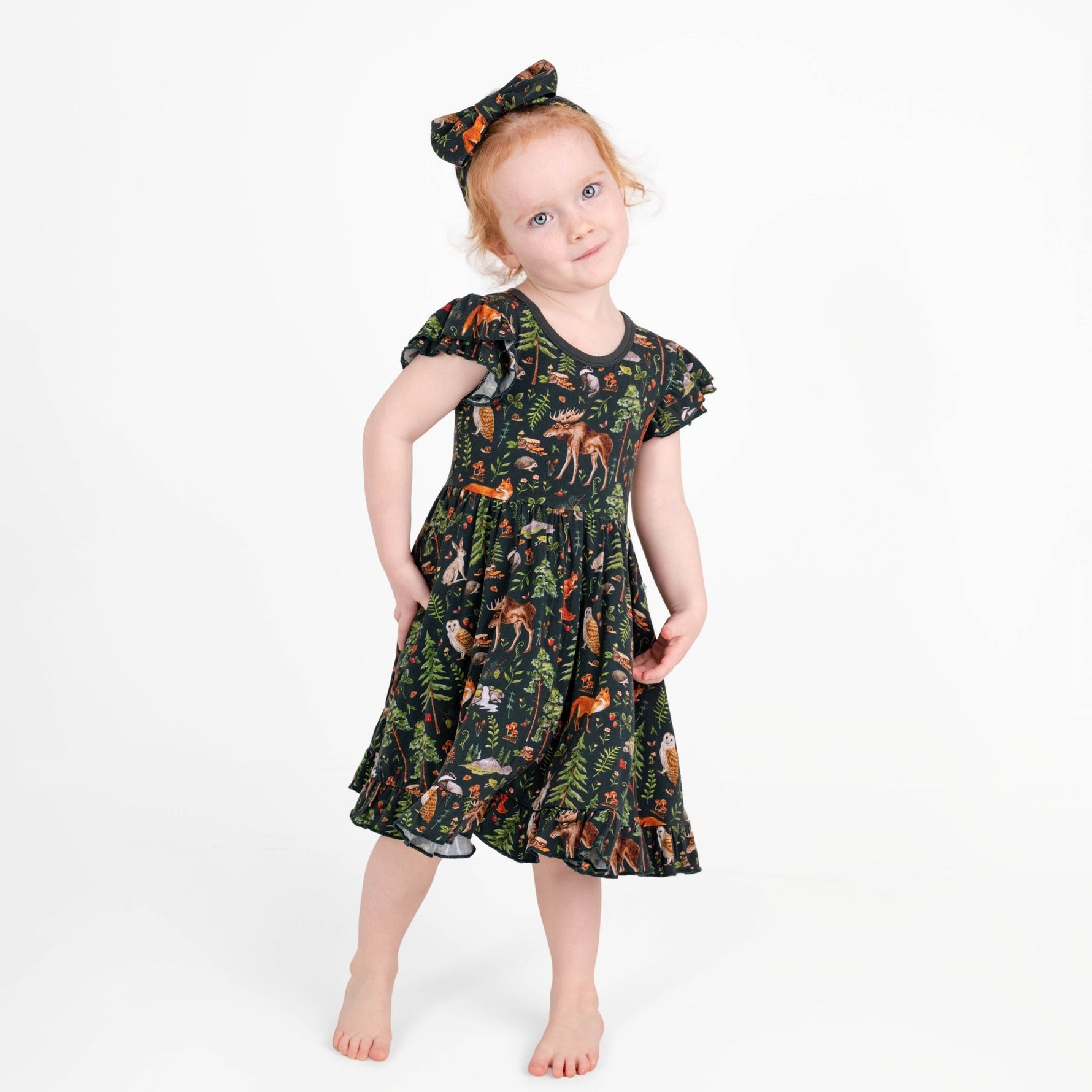 Wood You Be My Friend Big Kid Twirl Dress - Jammie Session