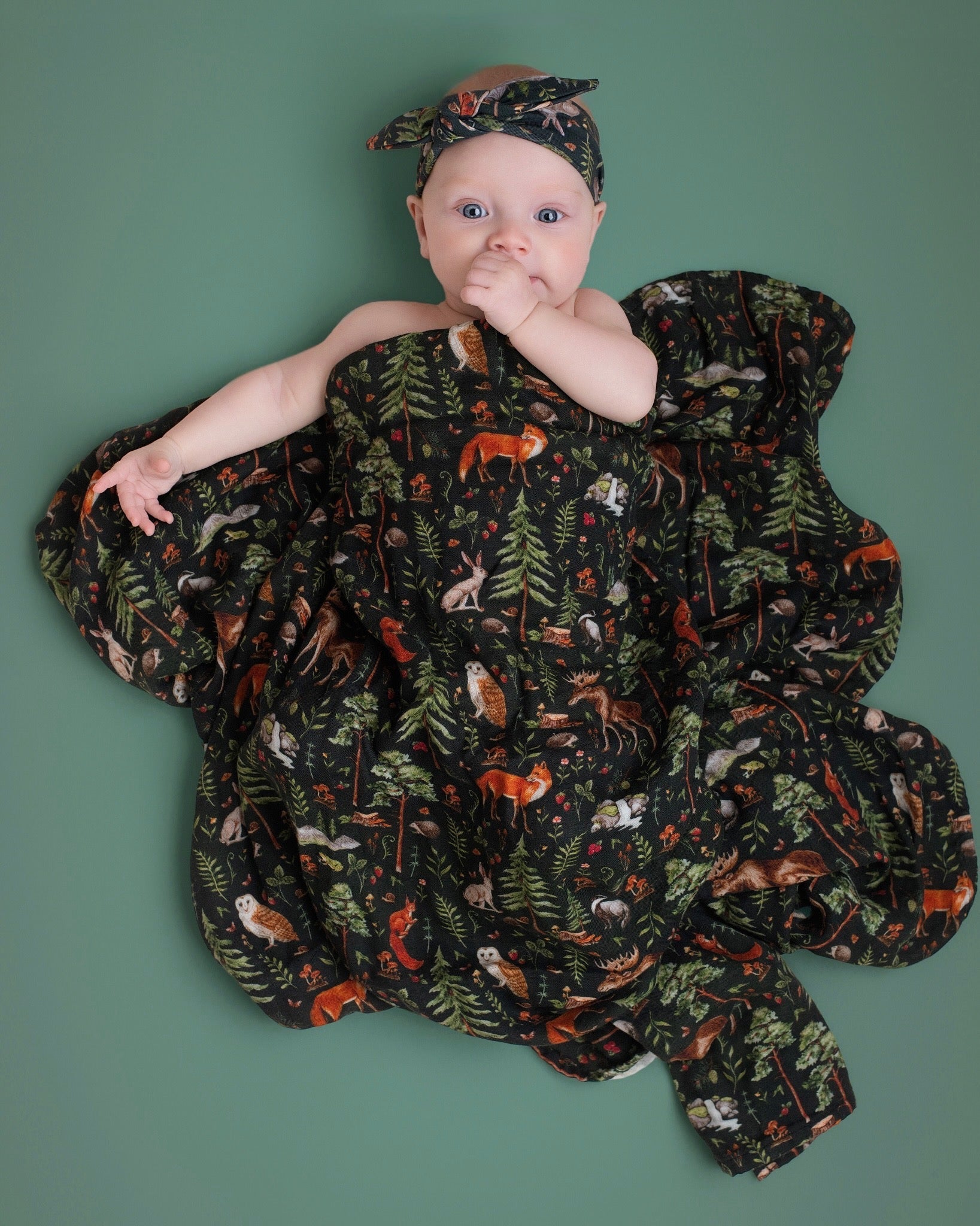 Wood You Be my Friend Breathable and Cozy Bamboo cotton Muslin Swaddle Blanket - Jammie Session