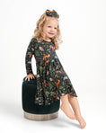 Load image into Gallery viewer, Wood you be my friend Long Sleeve Big Kid Twirl Dress - Jammie Session
