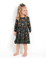 Wood you be my friend Long Sleeve Big Kid Twirl Dress - Jammie Session