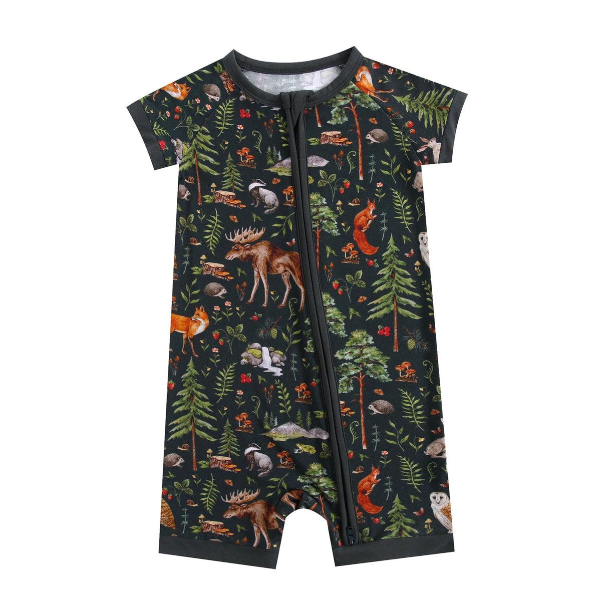 Wood You Be My Friend Short Sleeve Romper - Jammie Session