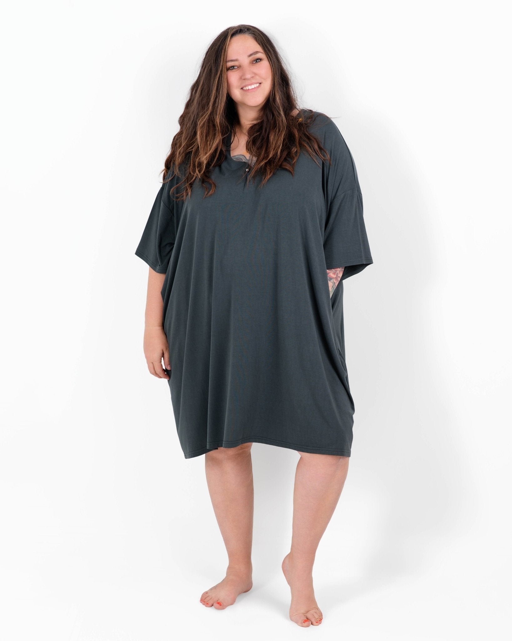 Wood You Be My Friend Solid Women's Muumuu Lounge Tee (ONE SIZE FITS XS - XXL) - Jammie Session