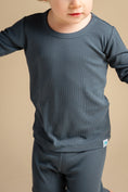 Load image into Gallery viewer, Cadet (Blue) Ribbed Long Sleeve PJ's BDLJ
