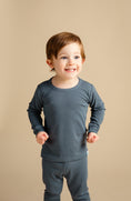 Load image into Gallery viewer, Cadet (Blue) Ribbed Long Sleeve PJ's BDLJ
