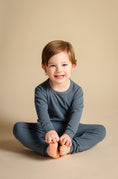 Load image into Gallery viewer, Cadet (Blue) Ribbed Long Sleeve PJ's BDLJ

