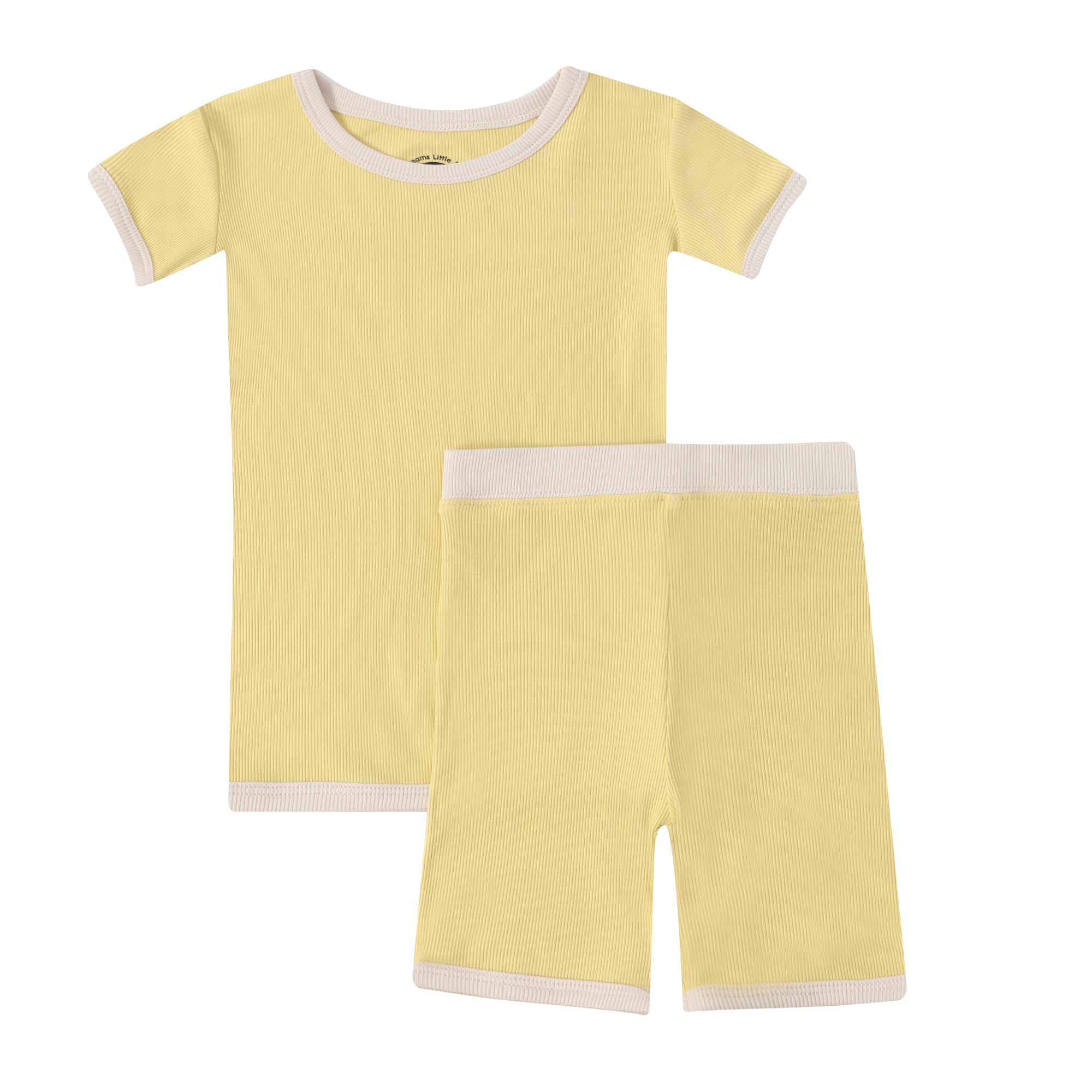 Lemon Meringue (Yellow) Ribbed Short Set BDLJ