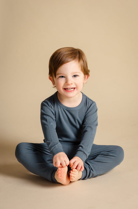 Cadet (Blue) Ribbed Long Sleeve PJ's BDLJ - Jammie Session