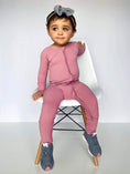 Load image into Gallery viewer, Cotton Candy (Pink) Ribbed Romper BDLJ
